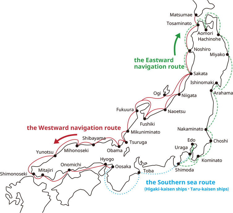 Edo Period Shipping Route Chart