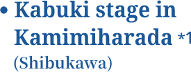 Kabuki stage in Kamimiharada*1 (Shibukawa)