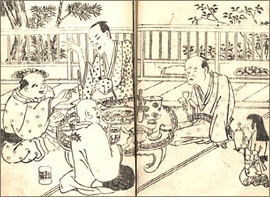 People enjoying a meal in the blended Japanese-Chinese style　 Ajinomoto Foundation For Dietary Culture collection