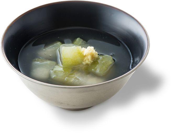 Photo:Winter melon soup thickened withkudzu starch