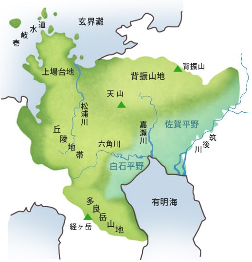 画像：佐賀県地図