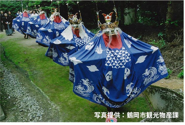写真：添川両所神社御獅子舞