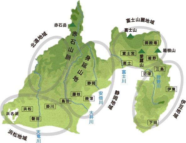 画像：静岡県地図